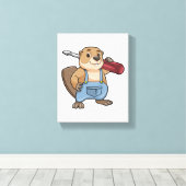 Toile Castor comme artisan avec clé (Insitu (Plancher de Bois))