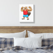 Toile Castor en Bodybuilder avec gros bras (Insitu(Chambre))