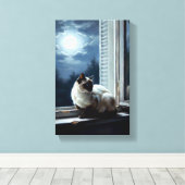 Toile Cat in the Moonlight (Insitu (Plancher de Bois))
