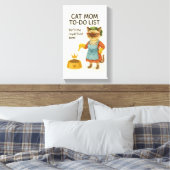 Toile Cat Mom to do list funny saying for cat lovers (Insitu(Chambre))