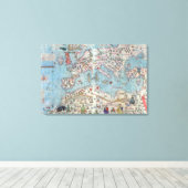 Toile Catalan Atlas : Détail de l'Afrique du Nord et de (Insitu (Plancher de Bois))