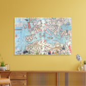 Toile Catalan Atlas : Détail de l'Afrique du Nord et de (Insitu(Salon))