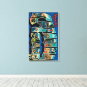 Toile Catalina Island, Californie - Grande Lettre (Insitu (Plancher de Bois))