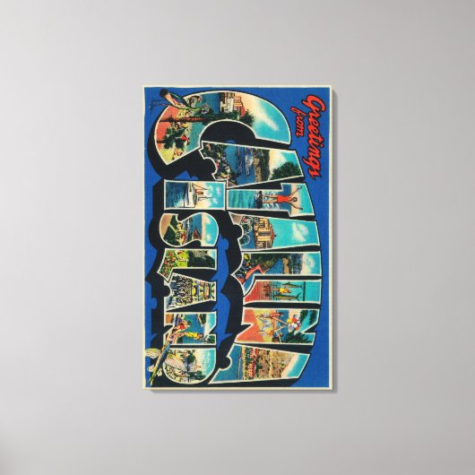 Toile Catalina Island, Californie - Grande Lettre (Recto)