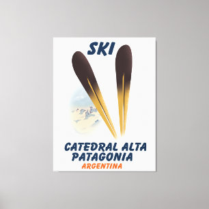 Toile Catedral Alta Patagonia, Argentine affiche de ski