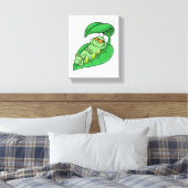 Toile Caterpillar avec feuille (Insitu(Chambre))