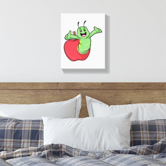 Toile Caterpillar with Apple (Insitu(Chambre))