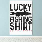 Toile CatFishing Funny Catfish Fisherman Cadeau Lucky Ch (Insitu (Plancher de Bois))