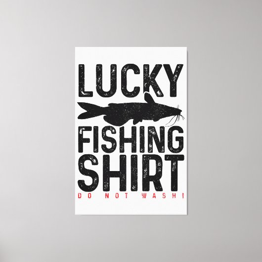 Toile CatFishing Funny Catfish Fisherman Cadeau Lucky Ch (Recto)