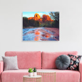 Toile Cathedral Rock reflecting in Oak Creek at Sunset (Insitu(Salon))
