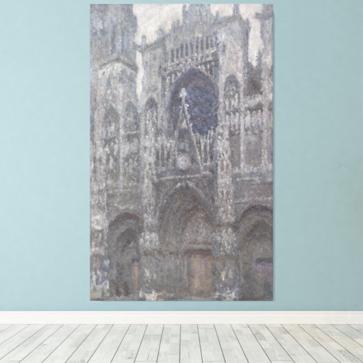 Toile Cathédrale à Rouen Portal Gris Météo par Monet (Insitu (Plancher de Bois))