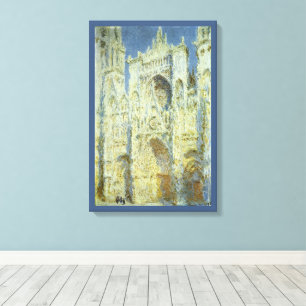 Toile Cathédrale de Rouen, façade ouest, soleil, Claude 