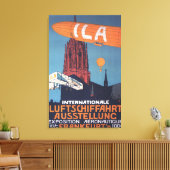 Toile Cathédrale Rouge - 1ère exposition aéronautique (Insitu(Salon))