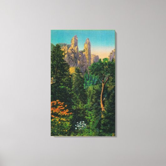 Toile Cathédrale Spires et la Vallée de Yosemite (Recto)