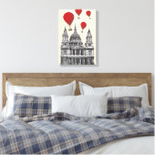 Toile Cathédrale St Pauls et Ballons Red Hot Air (Insitu(Chambre))