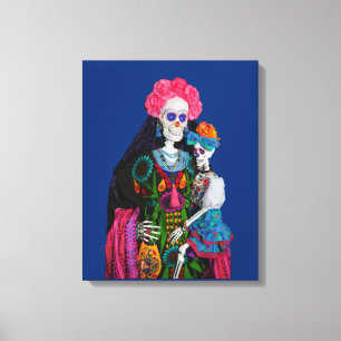 Toile Catrina and Calavera Child Sugar Skull