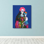 Toile Catrina and Calavera Child Sugar Skull (Insitu (Plancher de Bois))