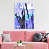 TOILE CATTAILLES BLEUS (Insitu(Salon))