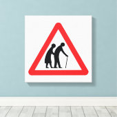 Toile CAUTION Personnes ÂGÉES - VOYAGE UK (Insitu (Plancher de Bois))