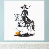 Toile Cavalier de cheval squelette - Squelette d'Hallowe (Insitu (Plancher de Bois))