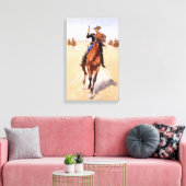 Toile Cavalier des Plaines (Cowboy Horse Rider) (Insitu(Salon))