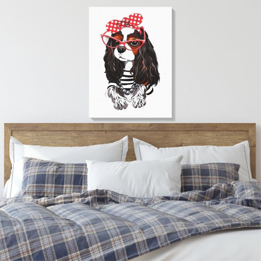 Toile Cavalier King Charles Spaniel De Paris Avec Amour (Insitu(Chambre))