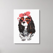 Toile Cavalier King Charles Spaniel De Paris Avec Amour (Recto)