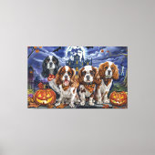Toile Cavalier King Charles Spaniel Halloween Épouvantab (Recto)