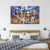 Toile Cavalier King Charles Spaniel Halloween Épouvantab (Insitu(Chambre))