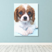 Toile Cavalier King Charles Spaniel Puppy (Insitu (Plancher de Bois))