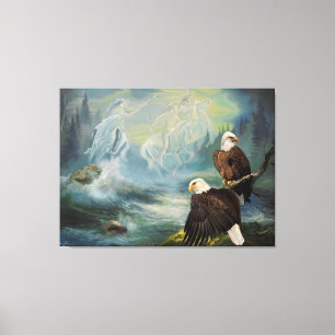 Toile Cavaliers d'esprit de Natif américain d'impressio