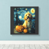 Toile Cavapoo Chien Mignon Halloween Jack O Lanterne Cit (Insitu (Plancher de Bois))