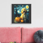 Toile Cavapoo Chien Mignon Halloween Jack O Lanterne Cit (Insitu(Salon))