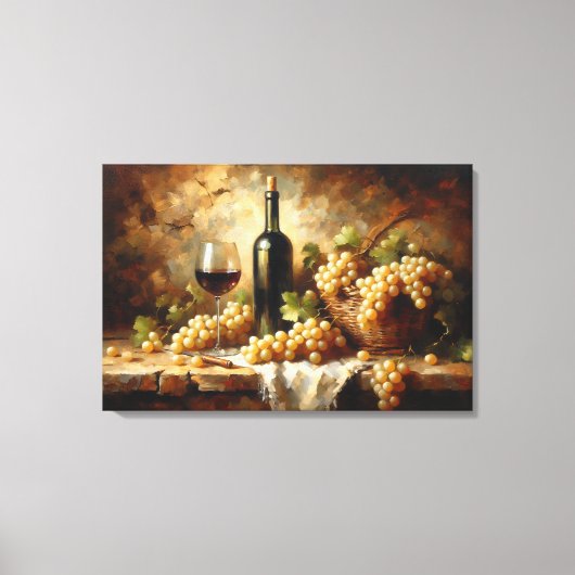 Toile Cave à vin Vignoble Raisins encore vie (Recto)