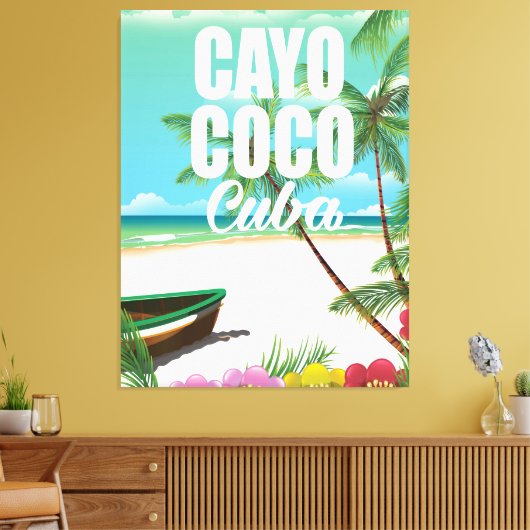 Toile Cayo Coco affiche des vacances à Cuba (Insitu(Salon))