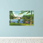 Toile Cazenovia Park Vue sur le lac et le casino (Insitu (Plancher de Bois))