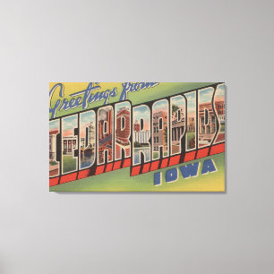 Toile Cedar Rapids, Iowa - grandes scènes de lettre