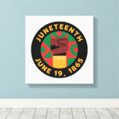 Toile Célébration de Juneteenth commémorant la liberté e (Insitu (Plancher de Bois))