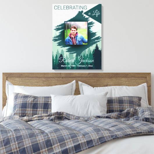 Toile Célébration de la vie Forêt de pins verts Photo (Insitu(Chambre))