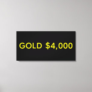 Toile Célébration du marché de l'or à 4 000 $