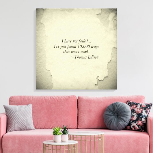 Toile Célèbre Thomas Edison Citation Inspiration pour la (Insitu(Salon))