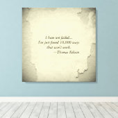 Toile Célèbre Thomas Edison Citation Inspiration pour la (Insitu (Plancher de Bois))