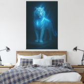 Toile Celestial Azure White Tiger – High-End Fantasy Art (Insitu(Chambre))