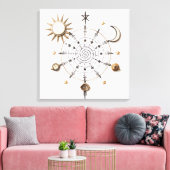 Toile Celestial Balance Mandala Stretched Canvas Print (Insitu(Salon))