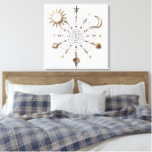Toile Celestial Balance Mandala Stretched Canvas Print (Insitu(Chambre))