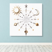 Toile Celestial Balance Mandala Stretched Canvas Print (Insitu (Plancher de Bois))