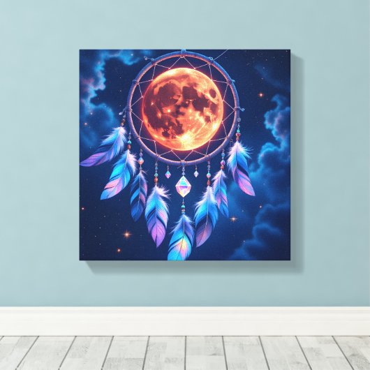 Toile Celestial Eclipse Dreamcatcher (Insitu (Plancher de Bois))
