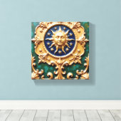 Toile Celestial Golden Sun Plaque (Insitu (Plancher de Bois))
