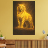 Toile Celestial Golden White Tiger – Royal Divine Light (Insitu(Salon))