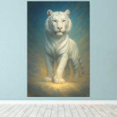 Toile Celestial Ice-Aura White Tiger – Frostlight Divine (Insitu (Plancher de Bois))